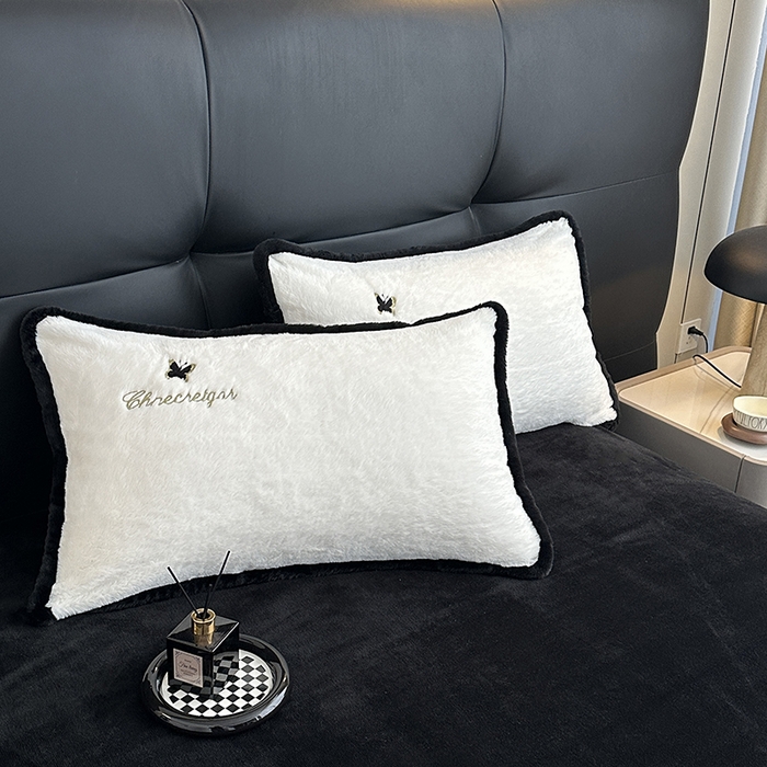 91家纺网 家纺一手货源 找家纺 （总）2025兔毛包边贴布绣花牛奶绒四件套蝶恋