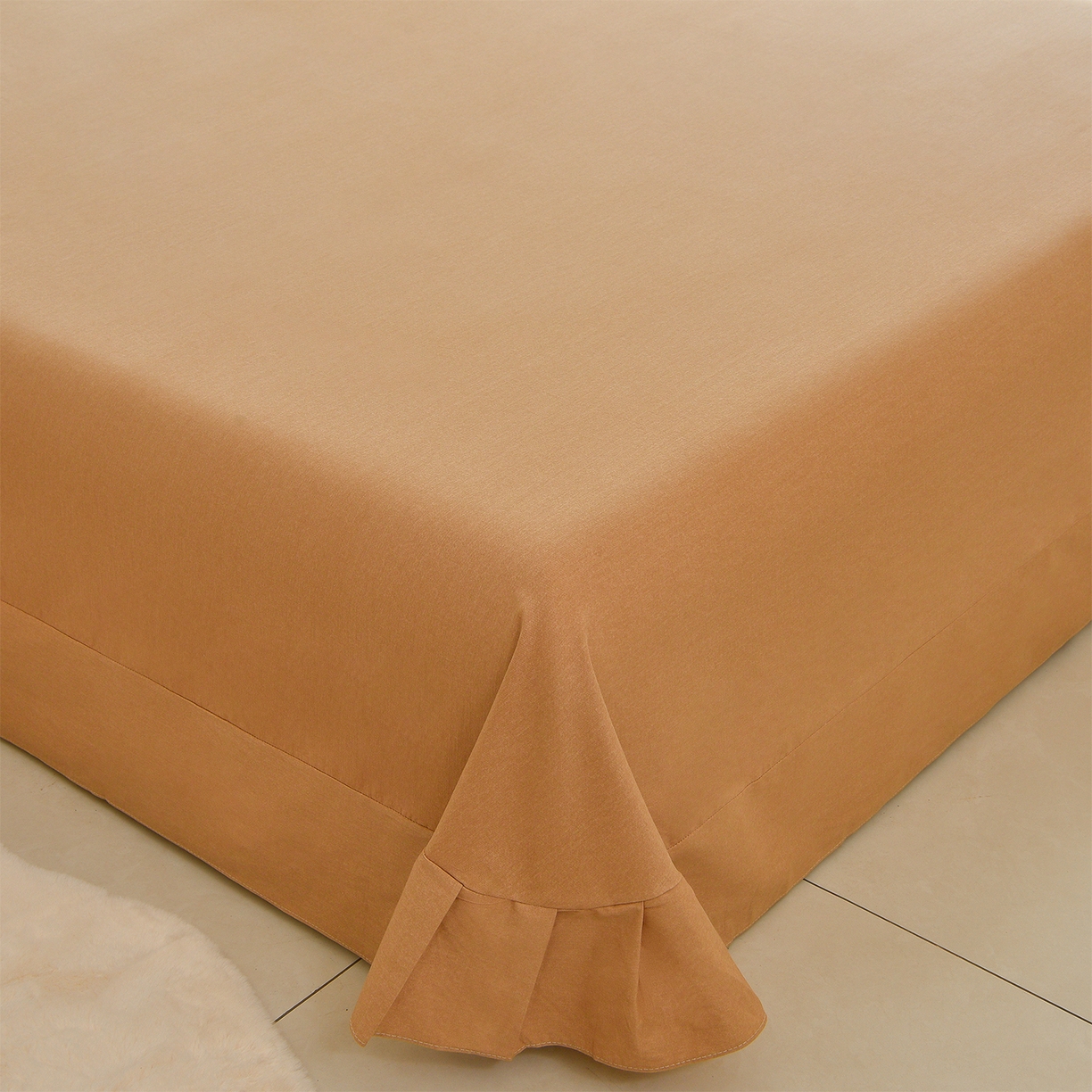 91家纺网 家纺一手货源 找家纺 董成龙家纺 2025新款全棉磨毛数码印花四件套 一朵芜-米