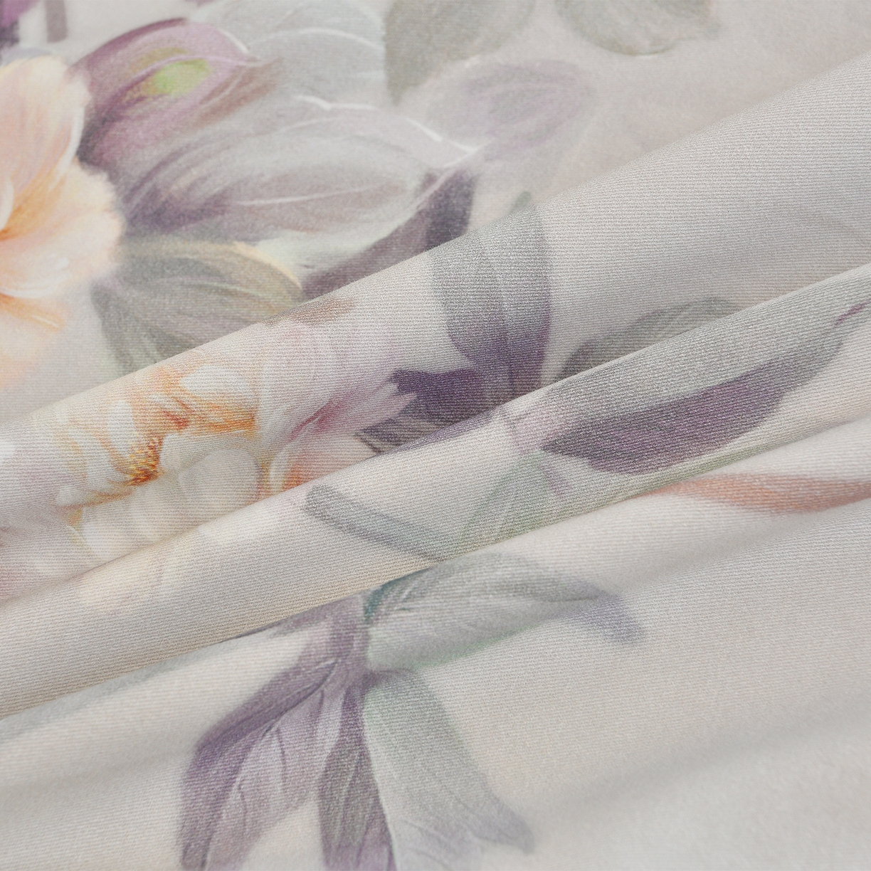 91家纺网 家纺一手货源 找家纺 董成龙家纺 2025新款全棉磨毛数码印花四件套 一朵芜-米