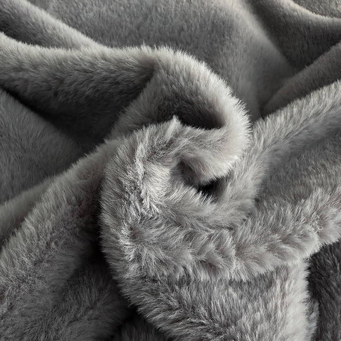 91家纺网 家纺一手货源 找家纺 2025兔毛包边贴布绣花牛奶绒四件套蝶恋 蝶恋-灰