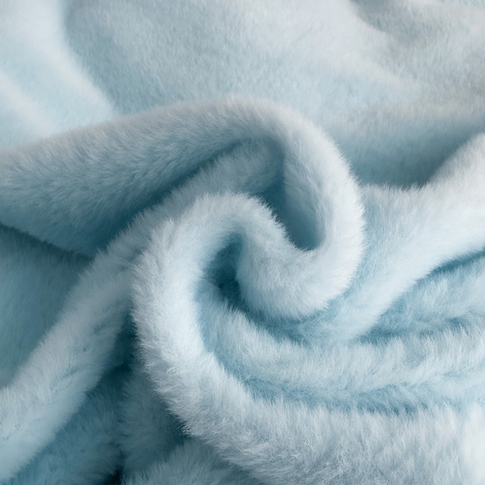 91家纺网 家纺一手货源 找家纺 2025兔毛包边贴布绣花牛奶绒四件套蝶恋 蝶恋-蓝