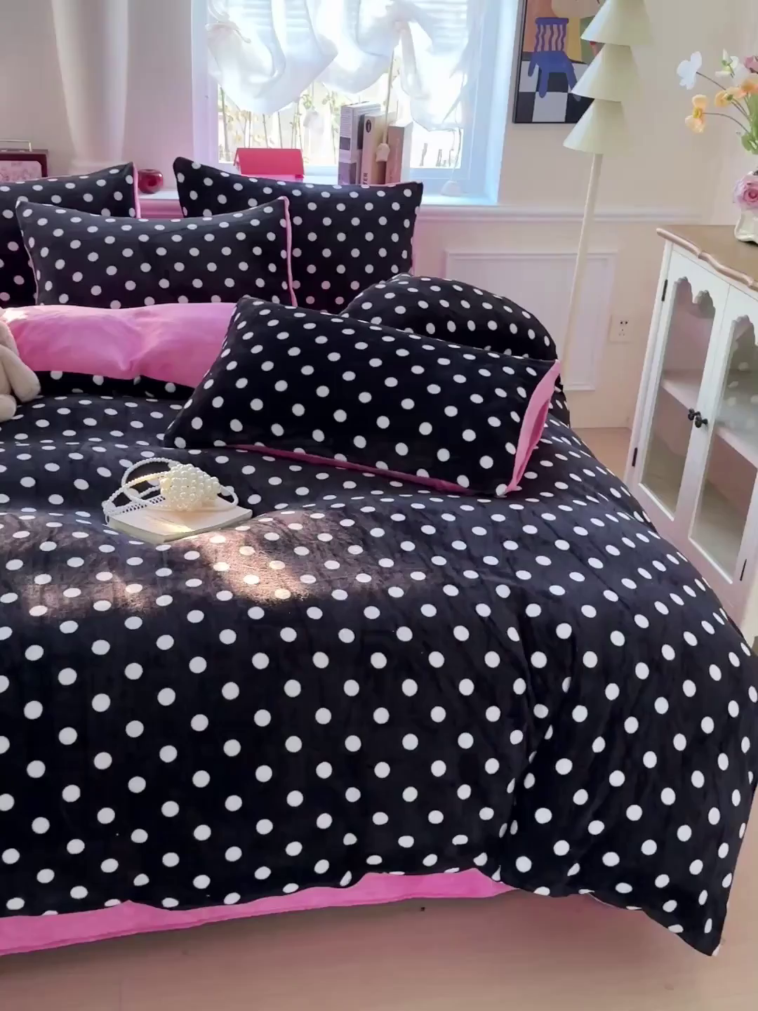 91家纺网 家纺一手货源 找家纺 水木坊 2025新款A加厚牛奶绒印花四件套-含买家秀 黑珍珠