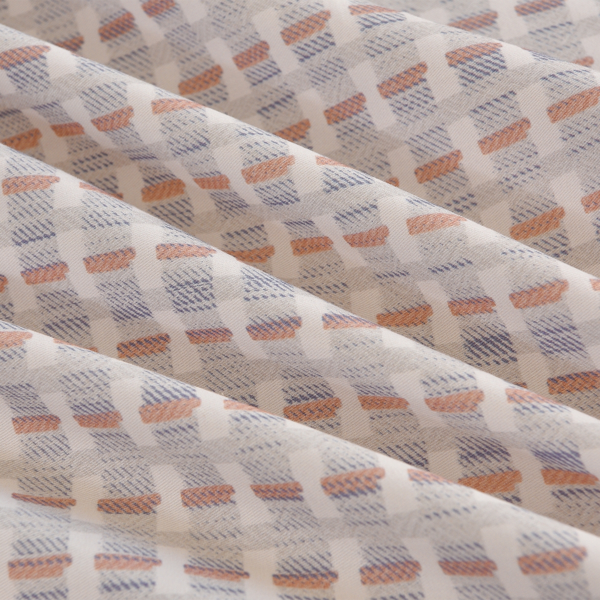 91家纺网 家纺一手货源 找家纺 董成龙家纺 2025新款全棉磨毛数码印花四件套 锦知-桔