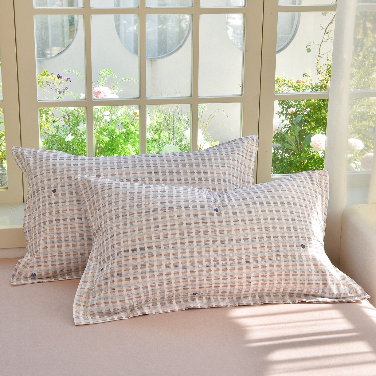 91家纺网 家纺一手货源 找家纺 董成龙家纺 2025新款全棉磨毛数码印花四件套 锦知-桔