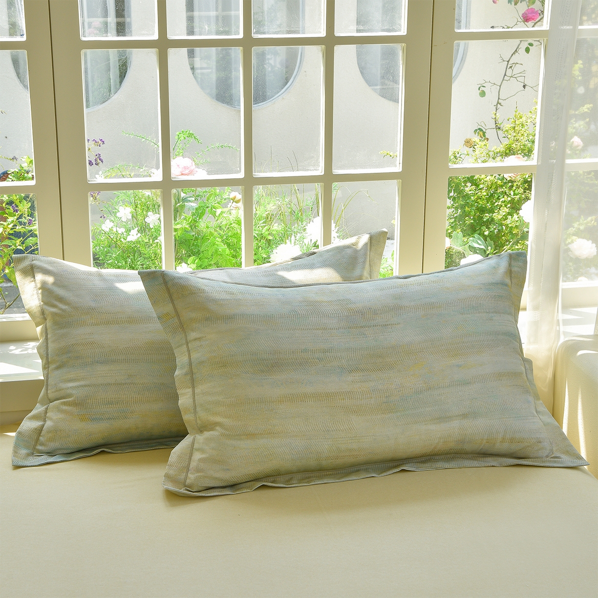 91家纺网 家纺一手货源 找家纺 董成龙家纺 2025新款全棉磨毛数码印花四件套 华尔兹-绿