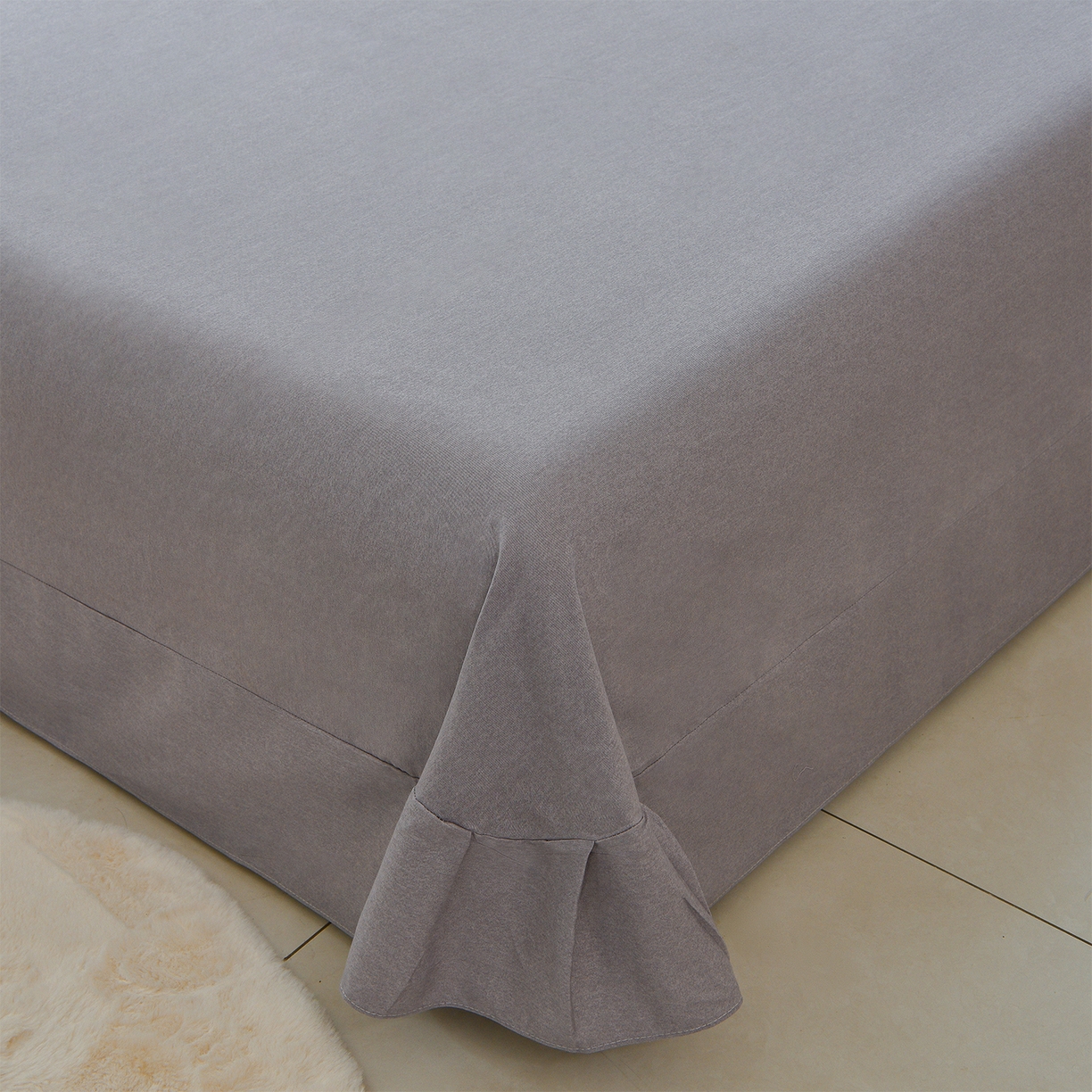 91家纺网 家纺一手货源 找家纺 董成龙家纺 2025新款全棉磨毛数码印花四件套 轻织漫冬-紫