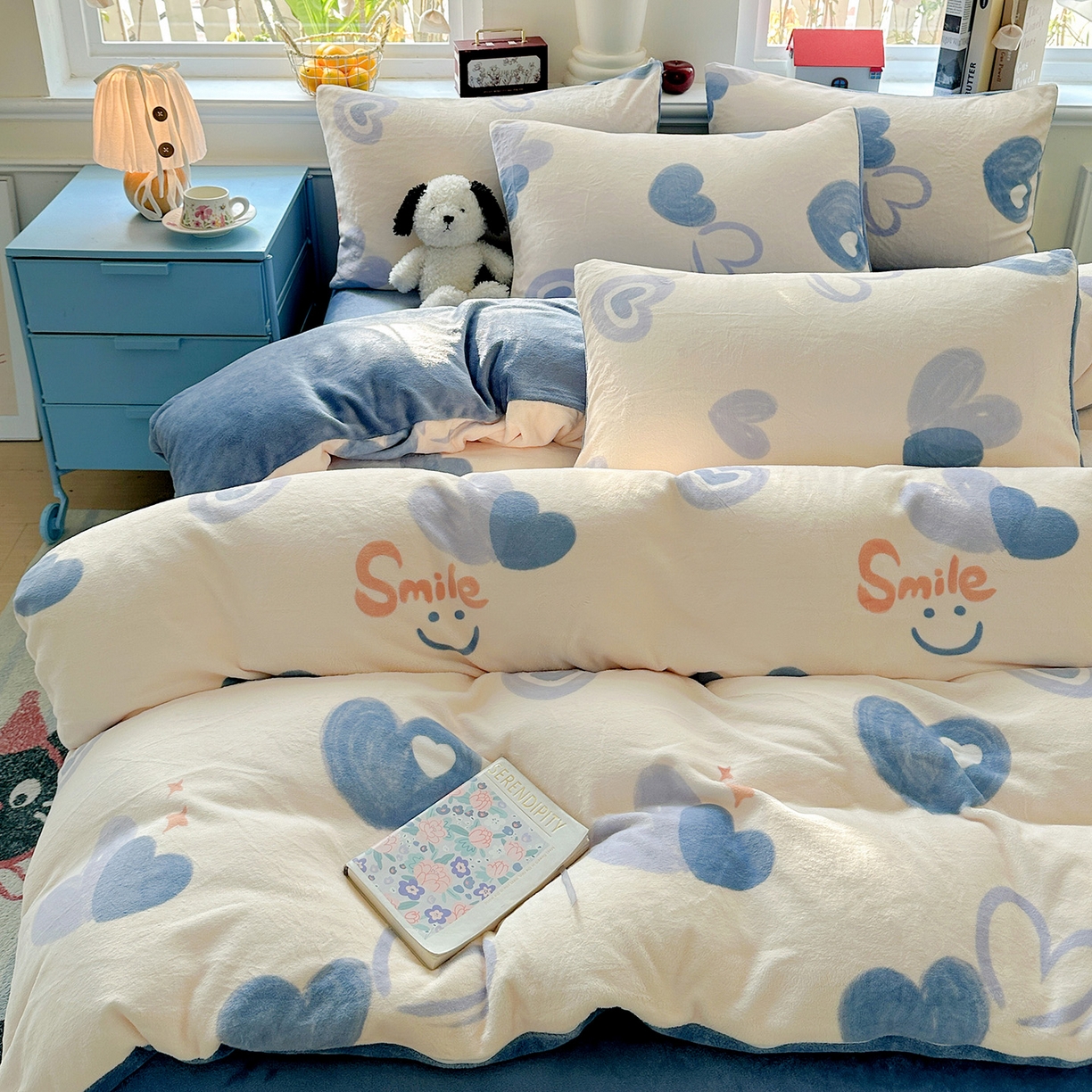 91家纺网 家纺一手货源 找家纺 水木坊 2025新款A加厚牛奶绒印花四件套-含买家秀 蜡笔心