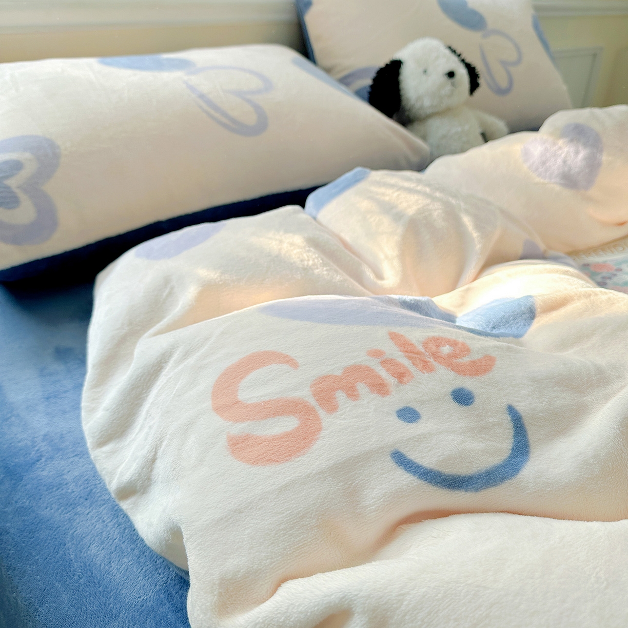 91家纺网 家纺一手货源 找家纺 水木坊 2025新款A加厚牛奶绒印花四件套-含买家秀 蜡笔心