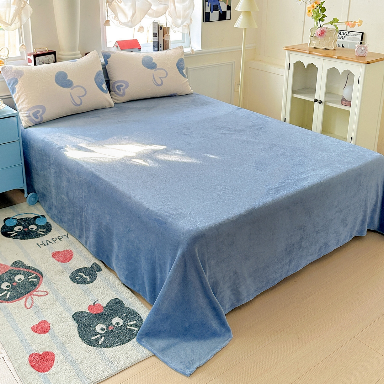 91家纺网 家纺一手货源 找家纺 水木坊 2025新款A加厚牛奶绒印花四件套-含买家秀 蜡笔心