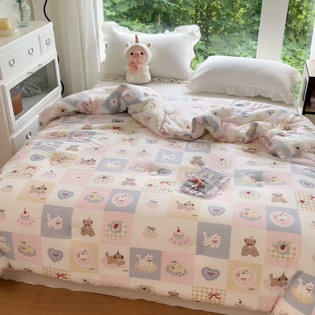 91家纺网 家纺一手货源 找家纺 (总)大彩家居可水洗针织棉夏被子被芯春秋被冬被空调被夏凉被