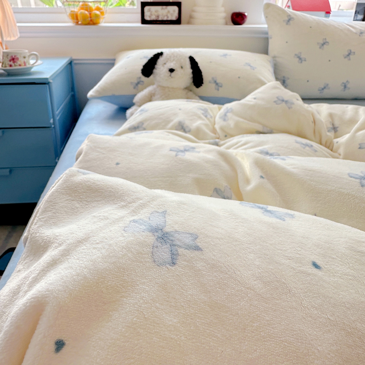 91家纺网 家纺一手货源 找家纺 水木坊 2025新款A加厚牛奶绒印花四件套-含买家秀 梦幻