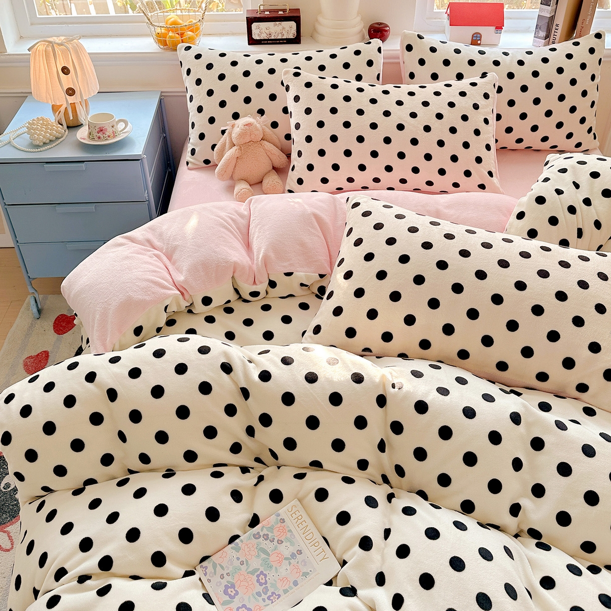 91家纺网 家纺一手货源 找家纺 水木坊 2025新款A加厚牛奶绒印花四件套-含买家秀 米珍珠