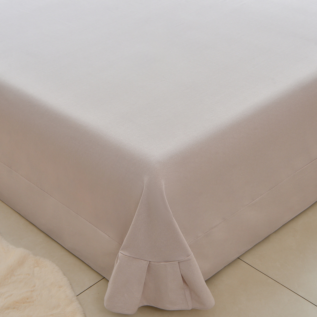 91家纺网 家纺一手货源 找家纺 董成龙家纺 2025新款全棉磨毛数码印花四件套 水平线-粉