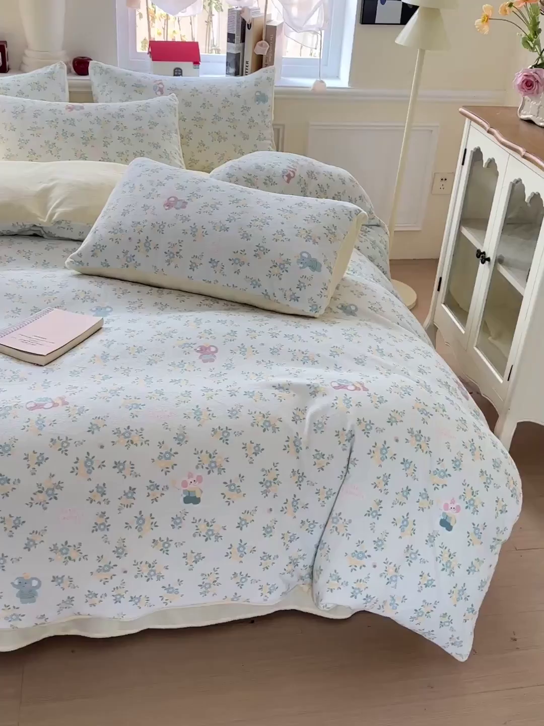 91家纺网 家纺一手货源 找家纺 水木坊 2025新款A加厚牛奶绒印花四件套-含买家秀 茉莉小象