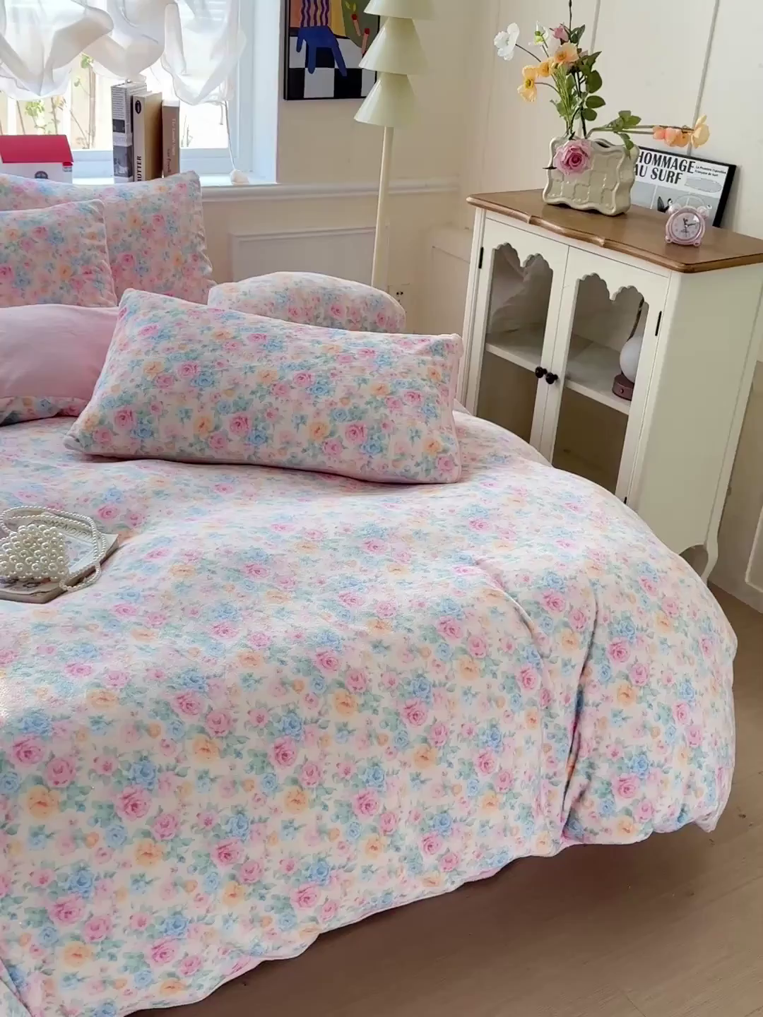 91家纺网 家纺一手货源 找家纺 水木坊 2025新款A加厚牛奶绒印花四件套-含买家秀 蔷薇语