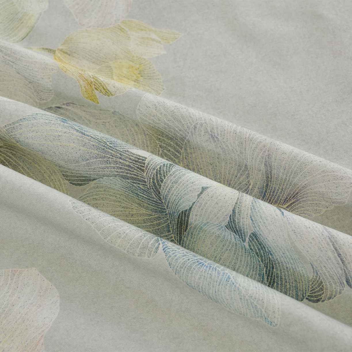 91家纺网 家纺一手货源 找家纺 董成龙家纺 2025新款全棉磨毛数码印花四件套 漫隐时光-兰