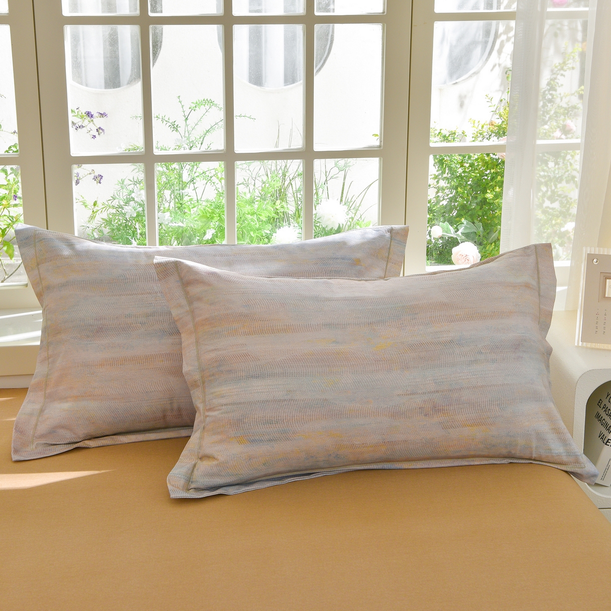 91家纺网 家纺一手货源 找家纺 董成龙家纺 2025新款全棉磨毛数码印花四件套 华尔兹-紫