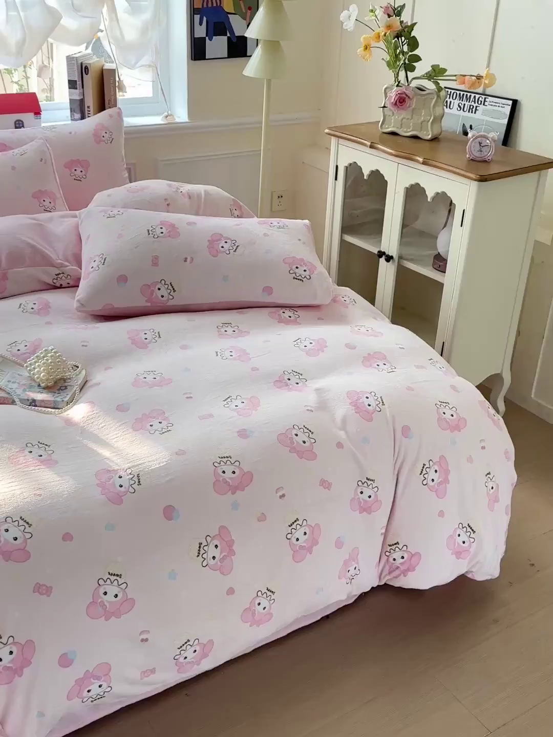 91家纺网 家纺一手货源 找家纺 水木坊 2025新款A加厚牛奶绒印花四件套-含买家秀 小美甜品屋