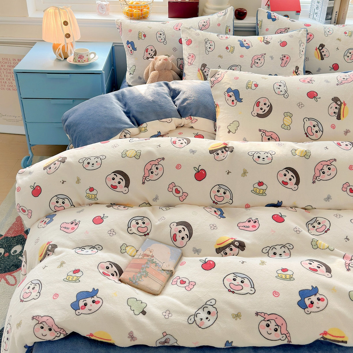 91家纺网 家纺一手货源 找家纺 水木坊 2025新款A加厚牛奶绒印花四件套-含买家秀 小小新