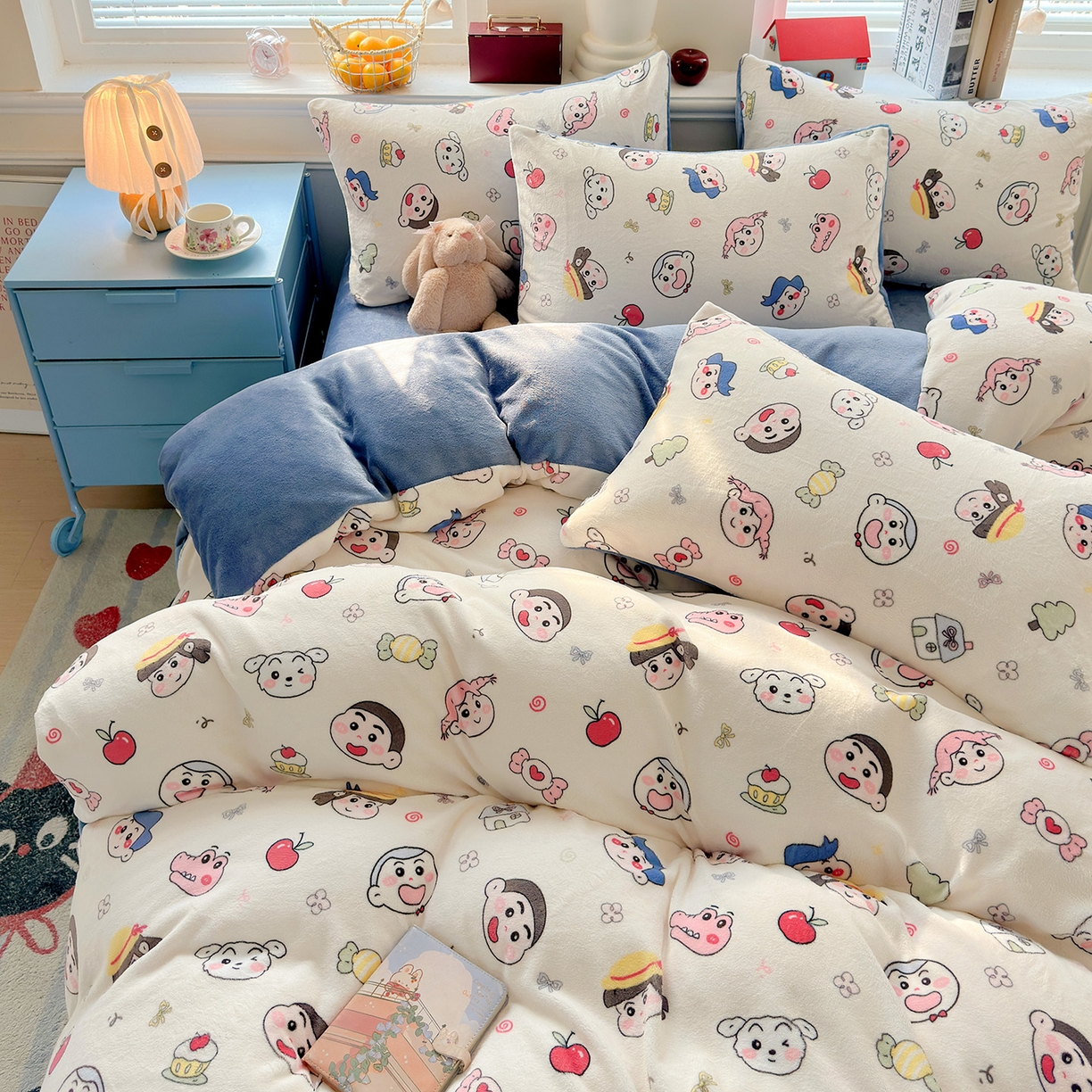 91家纺网 家纺一手货源 找家纺 水木坊 2025新款A加厚牛奶绒印花四件套-含买家秀 小小新