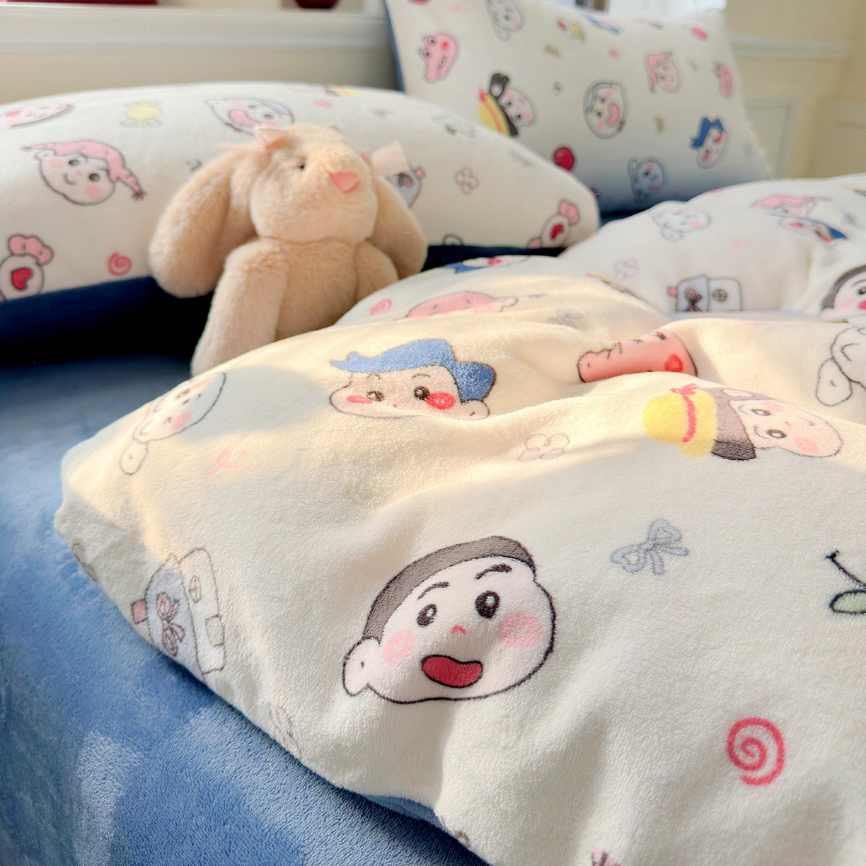 91家纺网 家纺一手货源 找家纺 水木坊 2025新款A加厚牛奶绒印花四件套-含买家秀 小小新