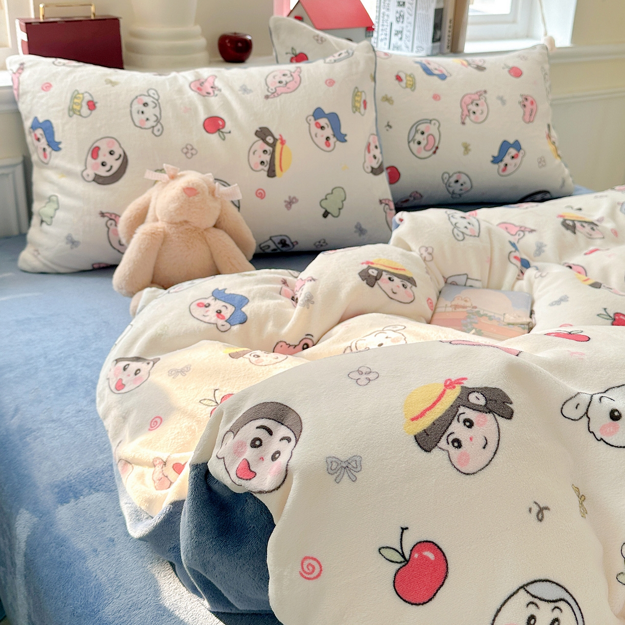 91家纺网 家纺一手货源 找家纺 水木坊 2025新款A加厚牛奶绒印花四件套-含买家秀 小小新