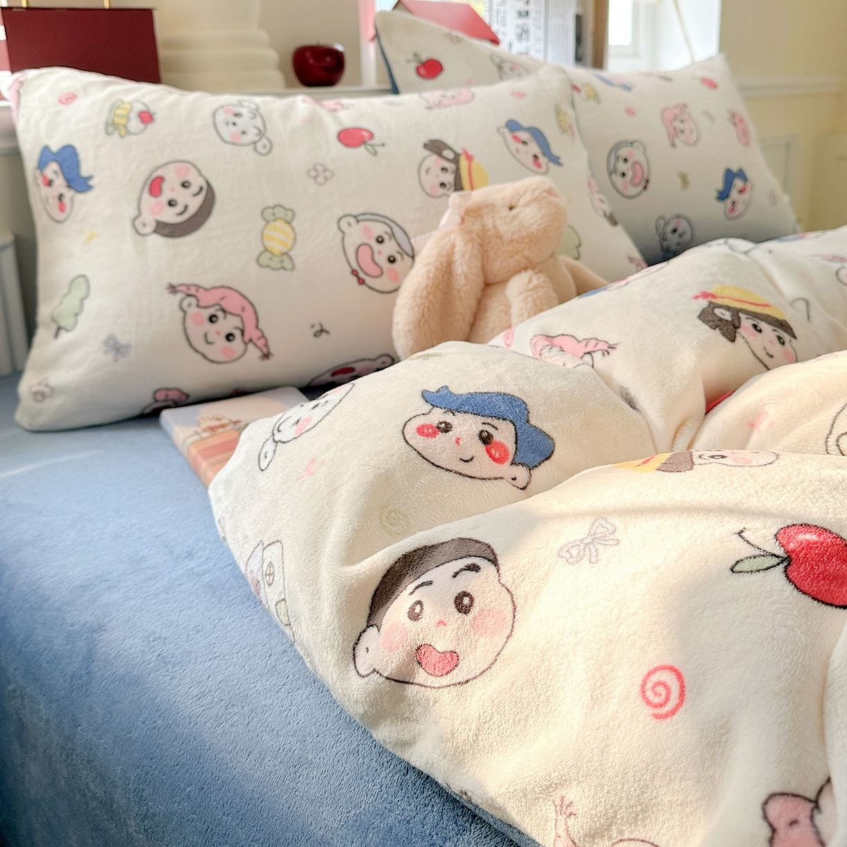 91家纺网 家纺一手货源 找家纺 水木坊 2025新款A加厚牛奶绒印花四件套-含买家秀 小小新