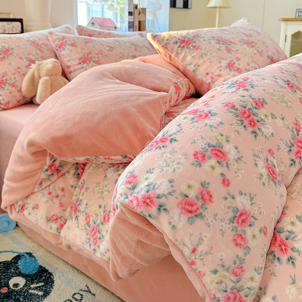 水木坊 2025新款A加厚牛奶绒印花四件套-含买家秀 星辰闪烁