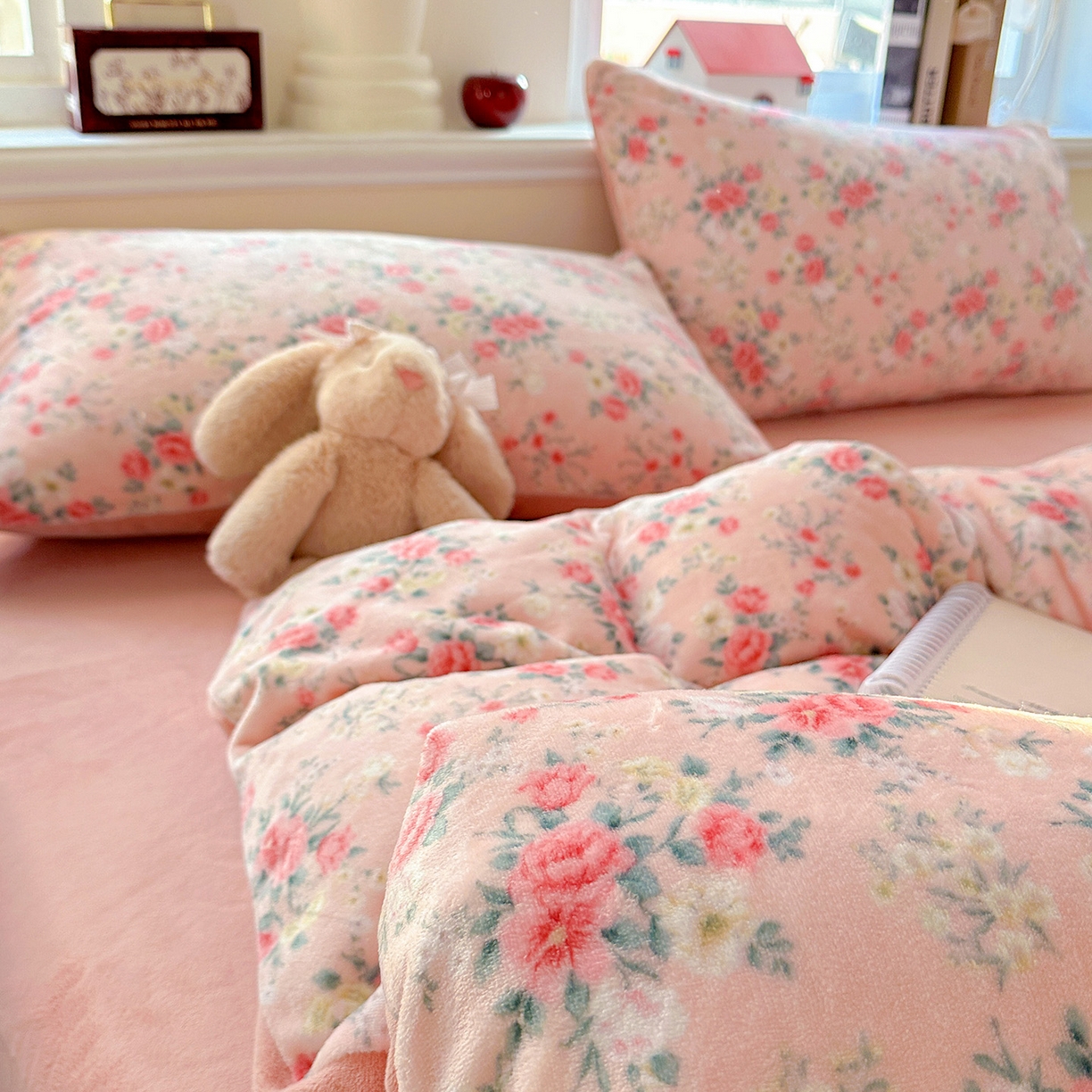 91家纺网 家纺一手货源 找家纺 水木坊 2025新款A加厚牛奶绒印花四件套-含买家秀 星辰闪烁