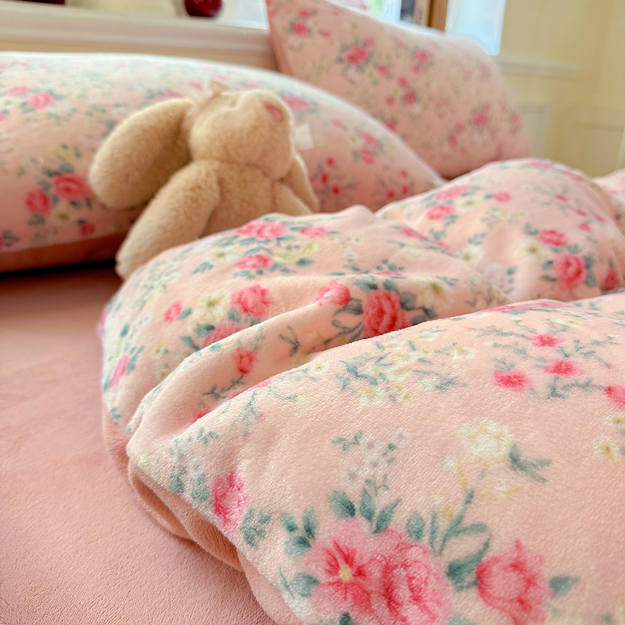 91家纺网 家纺一手货源 找家纺 水木坊 2025新款A加厚牛奶绒印花四件套-含买家秀 星辰闪烁