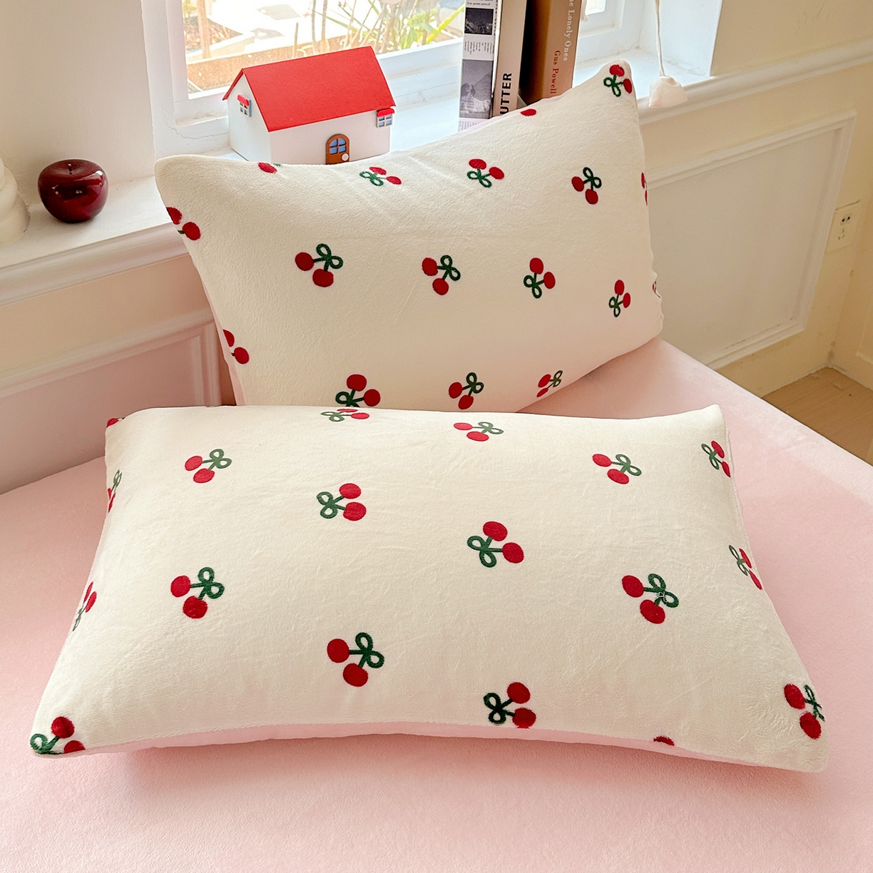 91家纺网 家纺一手货源 找家纺 水木坊 2025新款A加厚牛奶绒印花四件套-含买家秀 一口樱桃