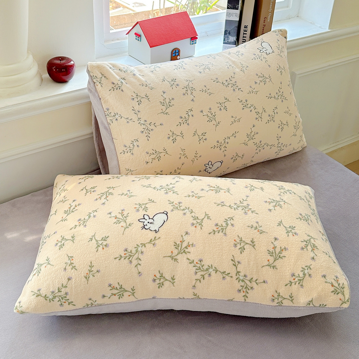 91家纺网 家纺一手货源 找家纺 水木坊 2025新款A加厚牛奶绒印花四件套-含买家秀 枝枝兔