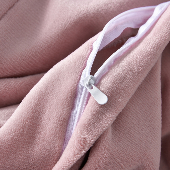 91家纺网 家纺一手货源 找家纺 妮恒美 2025新款直播爆款牛奶绒四件套雕花压线款法莱绒四件套11 梦幻-豆沙