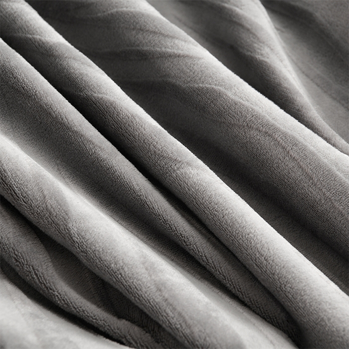 91家纺网 家纺一手货源 找家纺 妮恒美 2025新款直播爆款牛奶绒四件套雕花压线款法莱绒四件套11 梦幻-高级灰