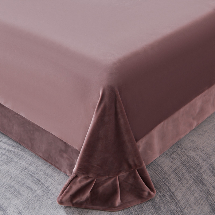 91家纺网 家纺一手货源 找家纺 妮恒美 2025新款直播爆款牛奶绒四件套雕花压线款法莱绒四件套11 梦幻-拿铁