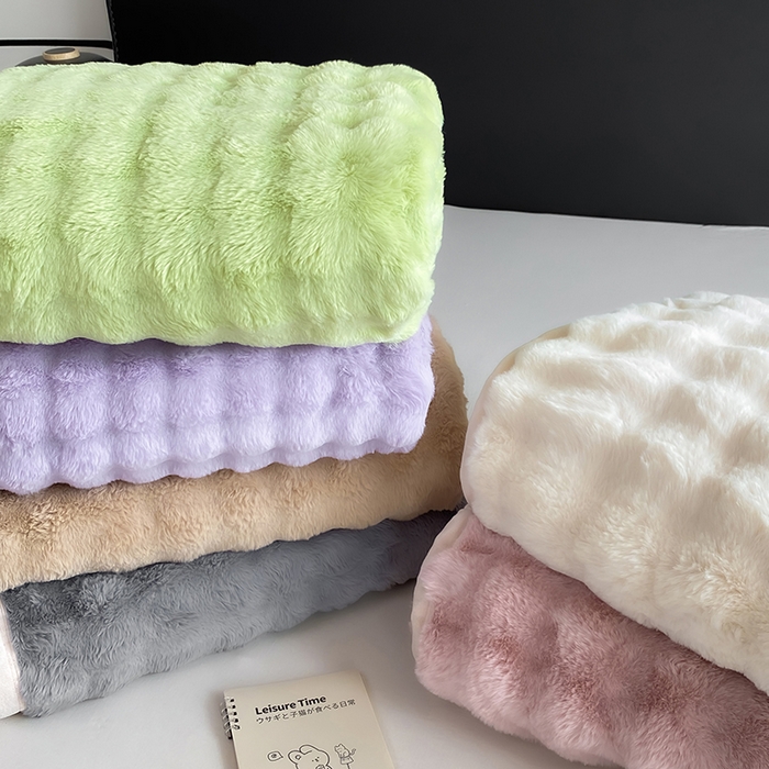 91家纺网 家纺一手货源 找家纺 品乐家纺 2025新款秋冬A类高克重300g泡泡兔绒保暖床单单品床单单件床单 组合图仅供展示不可下单