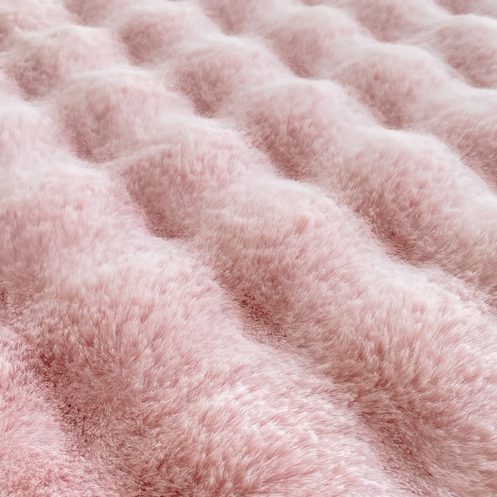 91家纺网 家纺一手货源 找家纺 品乐家纺 2025新款秋冬A类高克重300g泡泡兔绒保暖床单单品床单单件床单 泡泡 粉豆沙