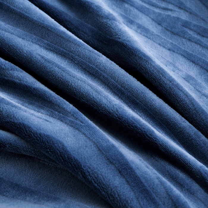 91家纺网 家纺一手货源 找家纺 妮恒美 2025新款直播爆款牛奶绒四件套雕花压线款法莱绒四件套11 梦幻-雾蓝