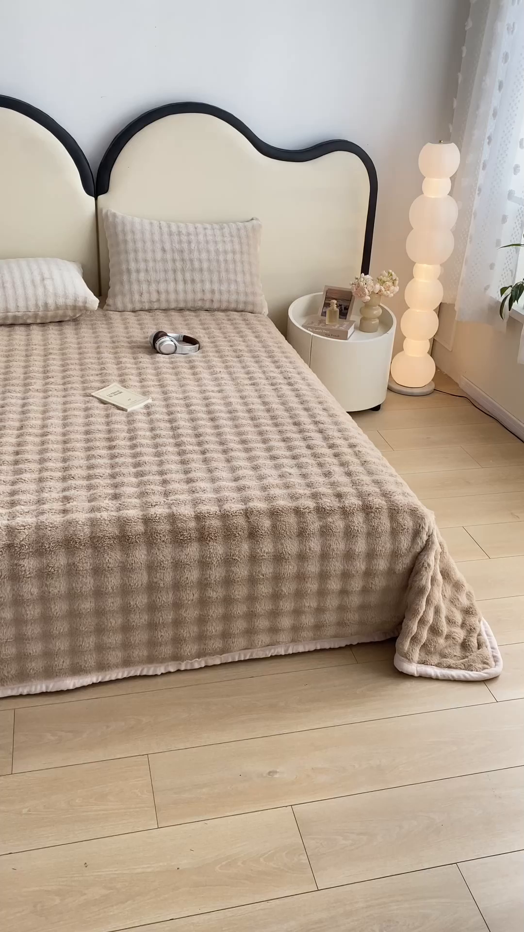 91家纺网 家纺一手货源 找家纺 品乐家纺 2025新款秋冬A类高克重300g泡泡兔绒保暖床单单品床单单件床单 泡泡 卡其驼