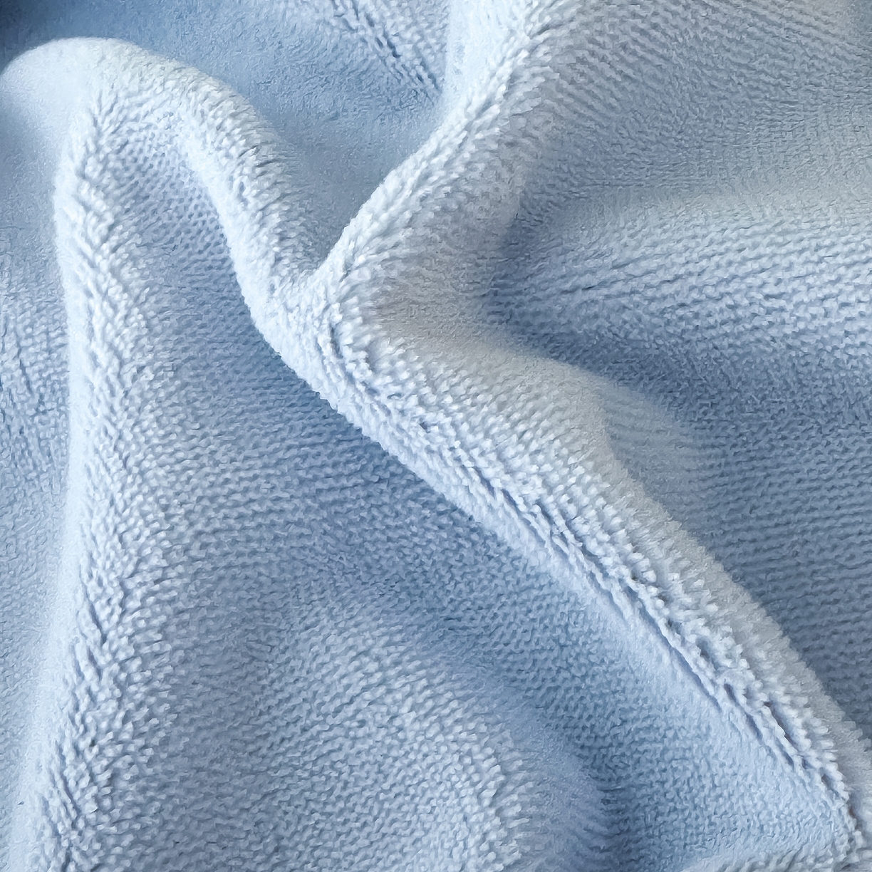 91家纺网 家纺一手货源 找家纺 恋尚羽家纺 2025新款超厚云芙绒宽边牛奶绒四件套 奢华-天空蓝