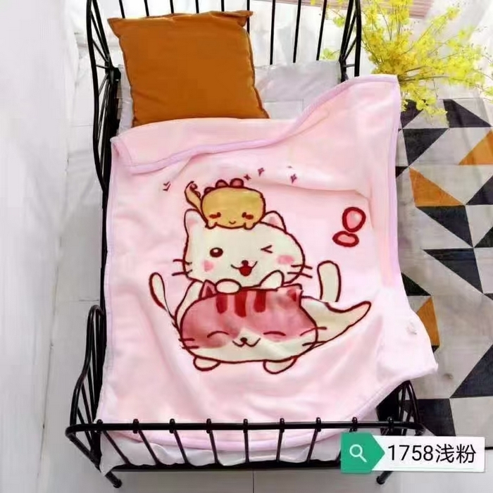 91家纺网 家纺一手货源 找家纺 悦织湾家纺 2025新款A类大版卡通毛毯儿童云毯童毯盖毯毯子绒毯小毯子沙发休闲毯办公室午睡毯 淘气喵粉