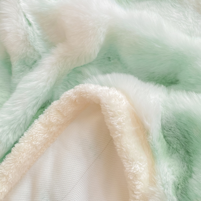 91家纺网 家纺一手货源 找家纺 品乐家纺 2025新款秋冬A类高克重300g泡泡兔绒保暖床单单品床单单件床单 炫彩 青草绿