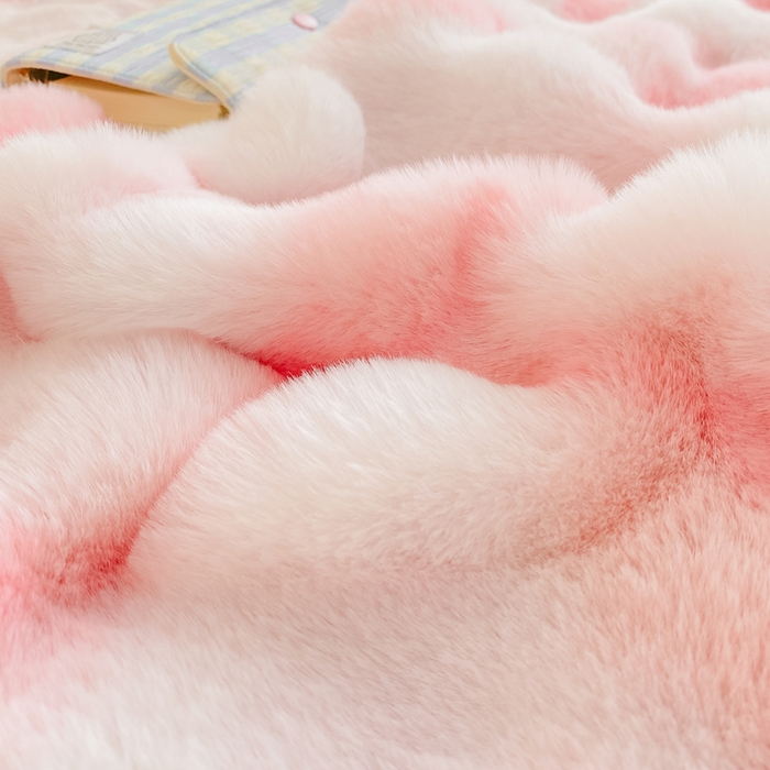 91家纺网 家纺一手货源 找家纺 品乐家纺 2025新款秋冬A类高克重300g泡泡兔绒保暖床单单品床单单件床单 炫彩 胭脂粉