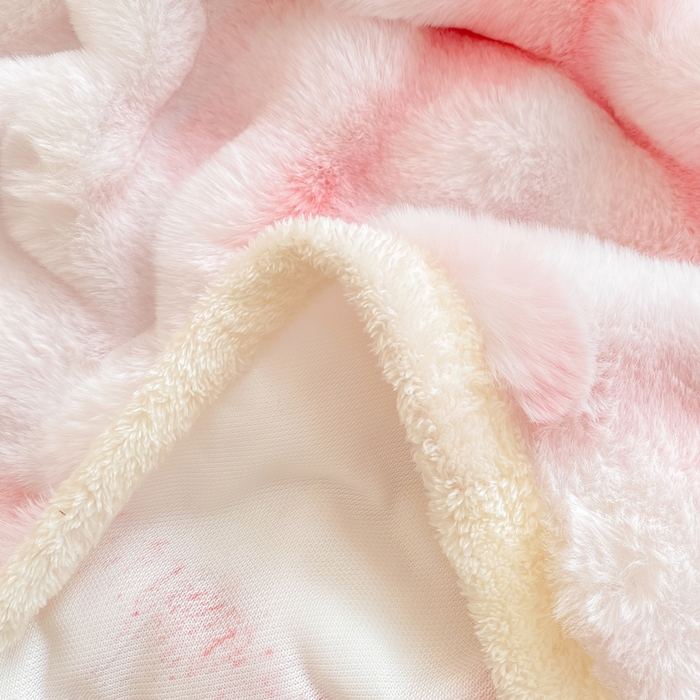 91家纺网 家纺一手货源 找家纺 品乐家纺 2025新款秋冬A类高克重300g泡泡兔绒保暖床单单品床单单件床单 炫彩 胭脂粉