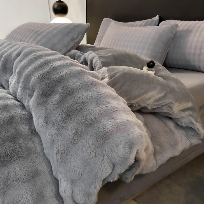 91家纺网 家纺一手货源 找家纺 （总）品乐家纺 2025新款秋冬A类高克重300g泡泡兔绒保暖被套单品被套单件被套