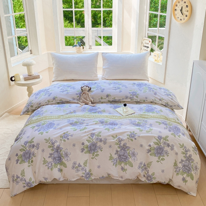 91家纺网 家纺一手货源 找家纺 (总)麋兔 2025新款全棉纯棉ins印花单品被套 被套单件