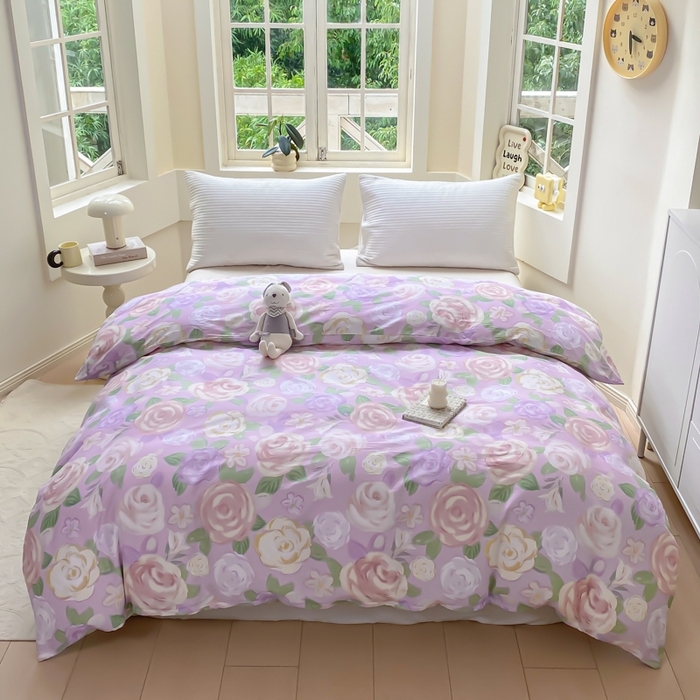 91家纺网 家纺一手货源 找家纺 (总)麋兔 2025新款全棉纯棉ins印花单品被套 被套单件