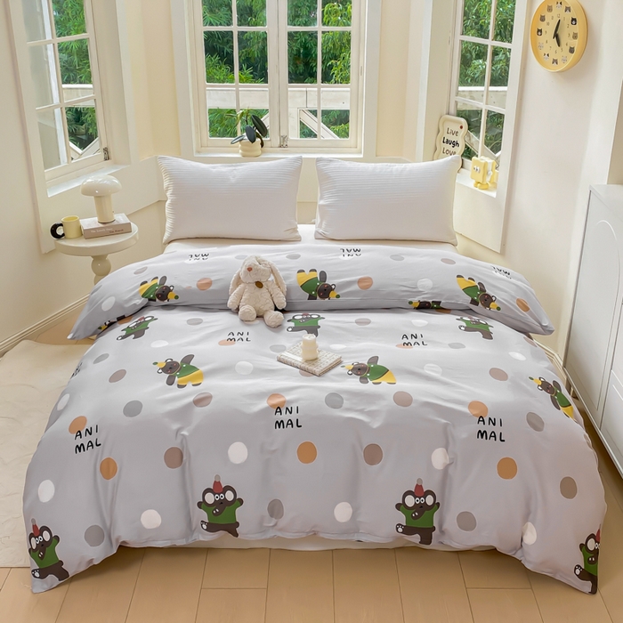 91家纺网 家纺一手货源 找家纺 (总)麋兔 2025新款全棉纯棉ins印花单品被套 被套单件