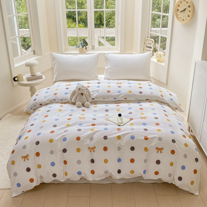 91家纺网 家纺一手货源 找家纺 (总)麋兔 2025新款全棉纯棉ins印花单品被套 被套单件