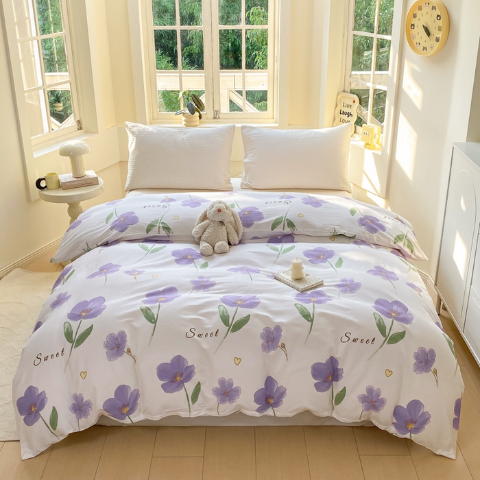 91家纺网 家纺一手货源 找家纺 (总)麋兔 2025新款全棉纯棉ins印花单品被套 被套单件